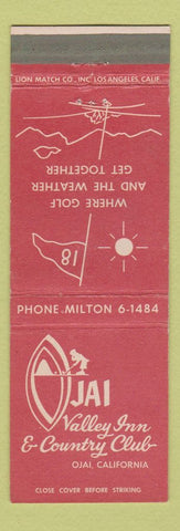 Matchbook Cover - Ojai Valley Inn Country Club CA