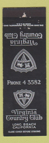 Matchbook Cover - Virginia Country Club Long Beach CA WEAR