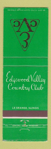Matchbook Cover - Edgewood Valley Country Club La Grange IL