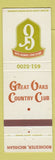 Matchbook Cover - Great Oaks Country Club Rochester MI