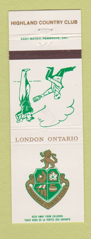 Matchbook Cover - Highland Country Club London ON