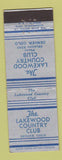 Matchbook Cover - Lakewood Country Club Denver Colorado WEAR