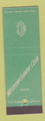 Matchbook Cover - Westview Country Club Miami FL