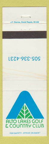 Matchbook Cover - Alto Lakes Golf Country Club WEAR