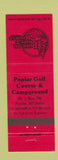 Matchbook Cover - Poplar Golf Course Camping Poplar WI