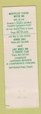 Matchbook Cover - Avery Inns of VT Montpelier Lake Morey Fairlee