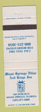 Matchbook Cover - Miami Springs Villas and Kings Inn FL
