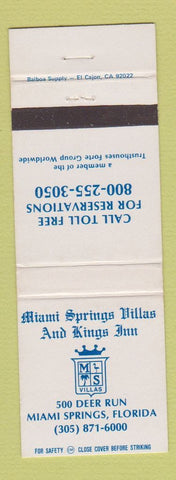 Matchbook Cover - Miami Springs Villas and Kings Inn FL
