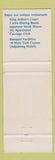 Matchbook Cover - Miami Springs Villas and Kings Inn FL