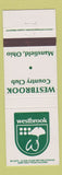 Matchbook Cover - Westbrook Country Club Mansfield OH