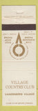 Matchbook Cover - Village Country Cluv Vandenberg Village CA WEAR