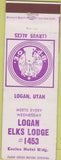 Matchbook Cover - Elks Lodge Logan UT