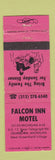 Matchbook Cover - Falcon Inn Motel Dearborn MI