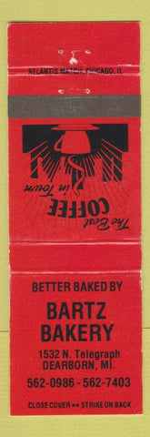 Matchbook Cover - Bartz Bakery Dearborn MI