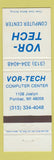Matchbook Cover - Vor Tech Computer Center Pontiac MI