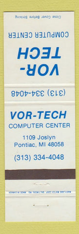 Matchbook Cover - Vor Tech Computer Center Pontiac MI