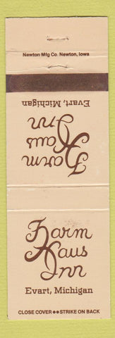 Matchbook Cover - Farm Haus Inn Evart MI