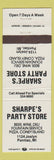Matchbook Cover - Sharpe's Party Store Pontiac MI