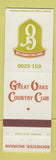 Matchbook Cover - Great Oaks Country Club Rochester MI