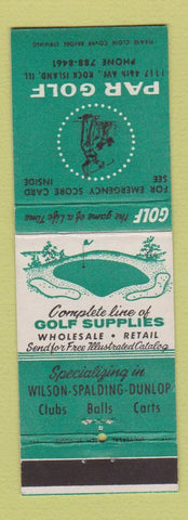 Matchbook Cover - Par Golf Rock Island IL