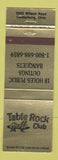 Matchbook Cover - Table Rock Club Centerburg OH