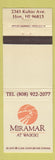 Matchbook Cover - Miramar At Waikiki Honolulu Hawaii