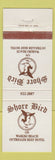 Matchbook Cover - Shore Bird Waikiki Beach Outrigger Reef Hotel Hawaii