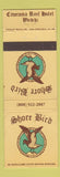 Matchbook Cover - Shore Bird Cinerama Reef Hotel Waikiki Hawaii WEAR