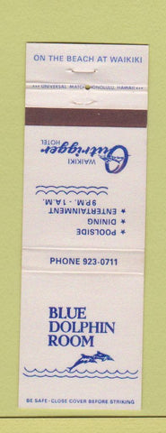 Matchbook Cover - Waikiki Outrigger Hotel Hawaii Blue Dolphin Room