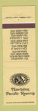 Matchbook Cover - Hawaiian Pacific Resorts Hawaii WEAR