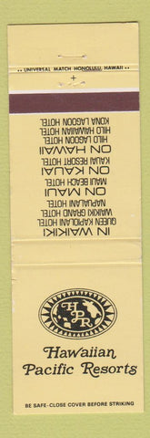 Matchbook Cover - Hawaiian Pacific Resorts Hawaii WEAR