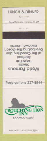 Matchbook Cover - Crouching Lion Inn Kaaawa Hawaii