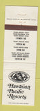 Matchbook Cover - Hawaiian Pacific Resorts Hawaii