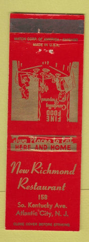 Matchbook Cover - New Richmond Restaurant Atlantic City NJ