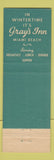 Matchbook Cover - Gray's Restaurant Atlantic City NJ