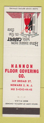 Matchbook Cover - Hannon Floor Covering Company Newark NJ