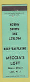 Matchbook Cover - Meccia's Loft Lodi NJ Racing Pigeon