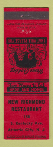 Matchbook Cover - New Richmond Restaurant Atlantic City NJ