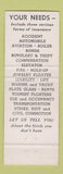 Matchbook Cover - Smith Austermuhl Insurance Camden NJ