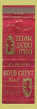 Matchbook Cover - Gold Crest Motel Wildwood NJ