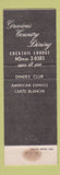 Matchbook Cover - Colts Neck Inn NJ WEAR