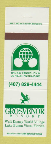 Matchbook Cover - Grosvenor Resort Lake Buena Vista FL Disneyland