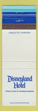 Matchbook Cover - Disneyland Hotel Anaheim CA