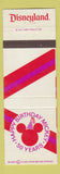 Matchbook Cover - Disneyland 50th Anniversary