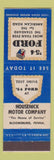 Matchbook Cover - 1954 Ford Housenick Bloomsburg PA
