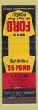 Matchbook Cover - 1955 Ford CD Clark Milton PA