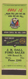 Matchbook Cover - 1951 Ford JR Dall Elyria OH