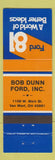 Matchbook Cover - 1981 Ford Bob Dunn Van Wert OH