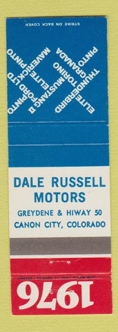 Matchbook Cover - 1976 Ford Dale Russell Canon City Colorado