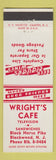 Matchbook Cover - Wright's Cafe Blackwood NJ